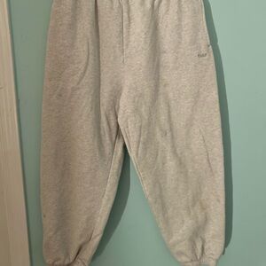 TNA Gray Track Pants with Elastic Waistband and Cuffs